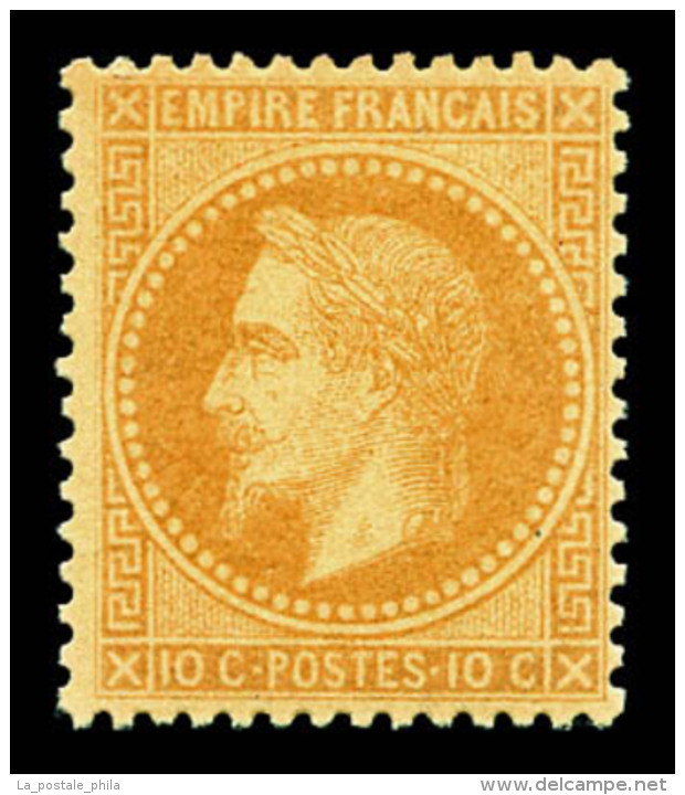 ** N&deg;28B, 10c Bistre Type II, Grande Fra&icirc;cheur, SUP (certificat)      Qualit&eacute;: ** - 1863-1870 Napoléon III. Laure