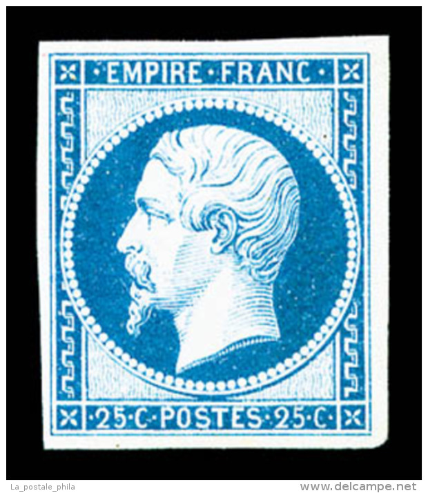 (*) N&deg;15, Empire, 25c Bleu, Infime Pelurage, TB (sign&eacute; Calves/certificat)   Cote: 1200 Euros  ... - 1853-1860 Napoleon III