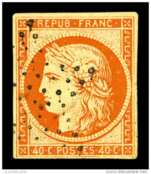 O N&deg;5b, 40c Orange Fonc&eacute;, Obl &eacute;toile, TB (certificat)   Cote: 650 Euros   Qualit&eacute;: O - 1849-1850 Ceres