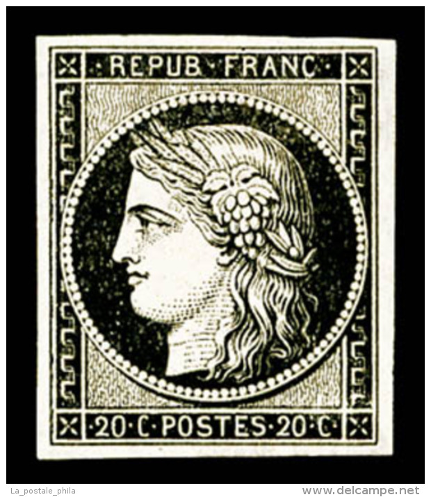 * N&deg;3, 20c Noir Sur Jaune, TTB (sign&eacute; Brun/certificat)   Cote: 600 Euros   Qualit&eacute;: * - 1849-1850 Ceres