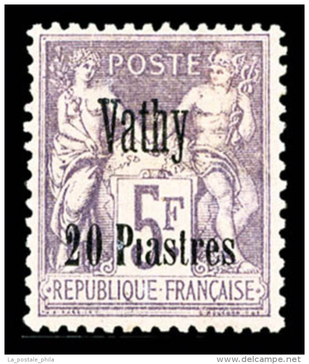 * Vathy: N&deg;11a, (N&deg;Maury), Sans Point Sur Le 'i' De PIASTRE, TB (sign&eacute; Calves)   Cote: 350 Euros  ... - Unused Stamps