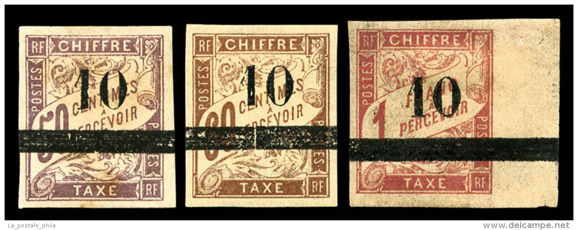 * S&eacute;n&eacute;gal: N&deg;1/3, S&eacute;rie De 1903, Les 3 Valeurs TB (certificat)   Cote: 800 Euros  ... - Postage Due