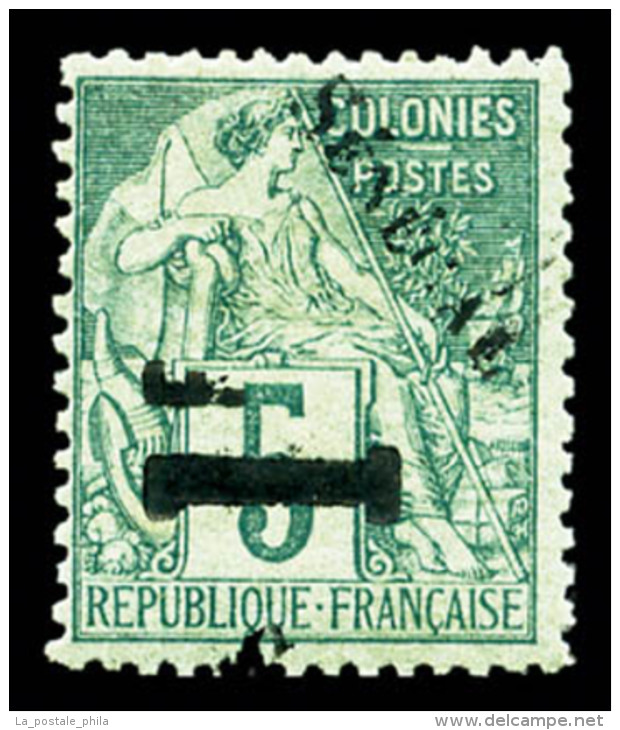 * S&eacute;n&eacute;gal: N&deg;7, 1F Sur 5c Vert, TB (sign&eacute; Calves/certificat)   Cote: 530 Euros  ... - Unused Stamps