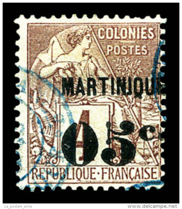 O Martinique: N&deg;9, 05c Sur 4c Brun, SUP (sign&eacute; Brun/certificat)   Cote: 1700 Euros   Qualit&eacute;: O - Used Stamps