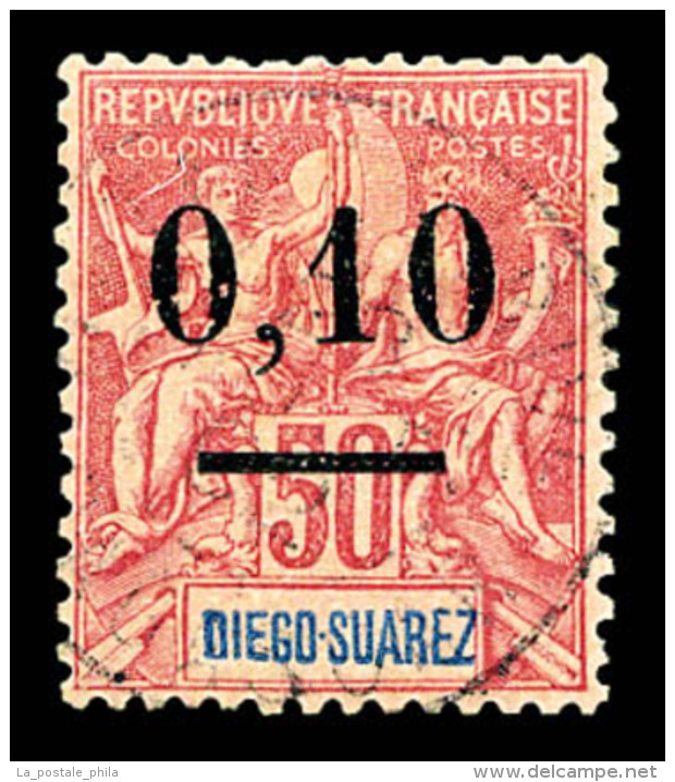 O Madagascar: N&deg;60, 0,10 Sur 50c Rose, Tirage 150 Exemplaires. SUP. R.R. (sign&eacute; Calves/Bernichon)  ... - Used Stamps