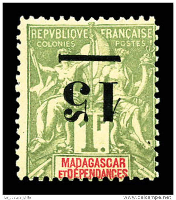 * Madagascar: N&deg;48a/50a, S&eacute;rie De 1902 Avec Surcharge Renvers&eacute;e, Les 3 Valeurs TB (sign&eacute;s... - Unused Stamps