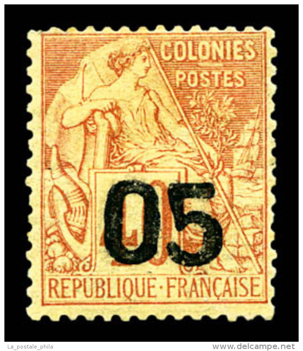 * Madagascar: N&deg;4, 05 Sur 40c Rouge-orange. TTB (sign&eacute; Brun)   Cote: 320 Euros   Qualit&eacute;: * - Unused Stamps