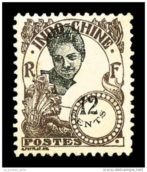 * Indochine: N&deg;111, 12c Brun: NOIR DECALE, TB      Qualit&eacute;: * - Unused Stamps