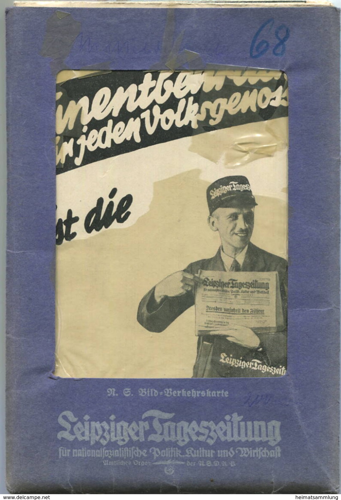 Deutschland - N. S. Bild-Verkehrskarte - Zwischen Grafenhainichen Und Bad Elster - 1:200000 - Verlag Eduard Gaebler Leip - Landkarten