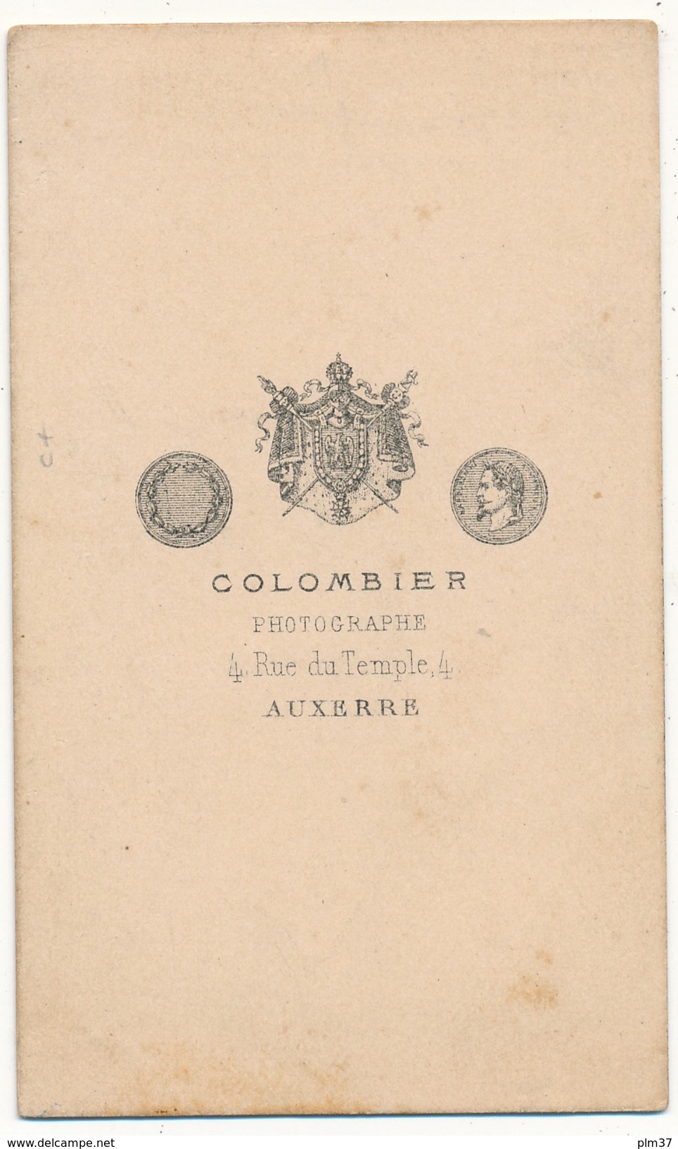 CDV - Militaire, Second Empire - Colombier, Auxerre - 2 Scans - Old (before 1900)