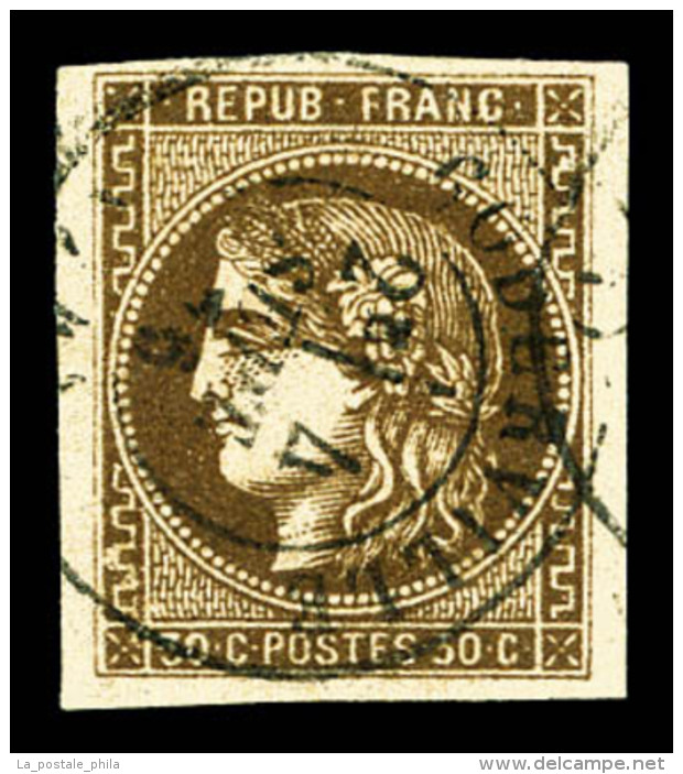 O N&deg;47, 30c Brun, Belles Marges. TTB (sign&eacute; Brun)   Cote: 250 Euros   Qualit&eacute;: O - 1870 Ausgabe Bordeaux