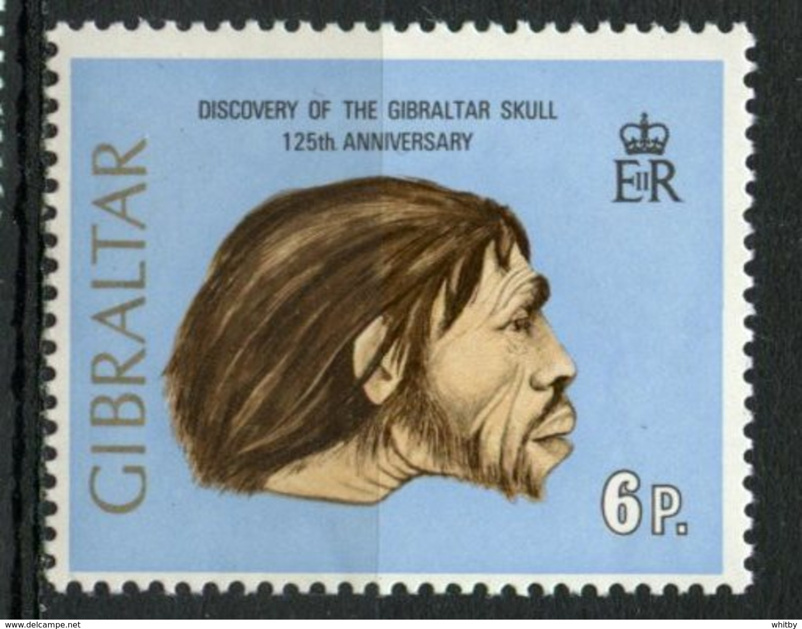 Gibraltar 1973 6d Gibraltar Skull Issue #297 - Gibraltar