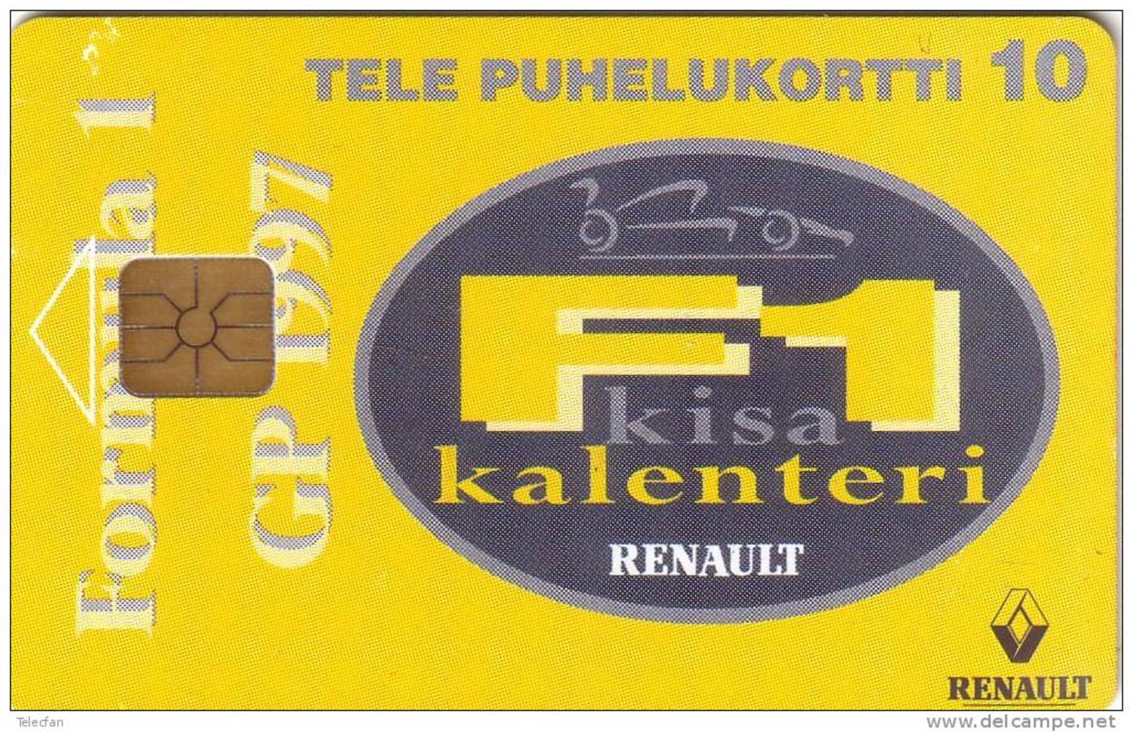 FINLANDE FINLAND  PRIVEE RENAULT CALENDAR F1 FORMULA 1 10U  NEUVE MINT RARE - Voitures