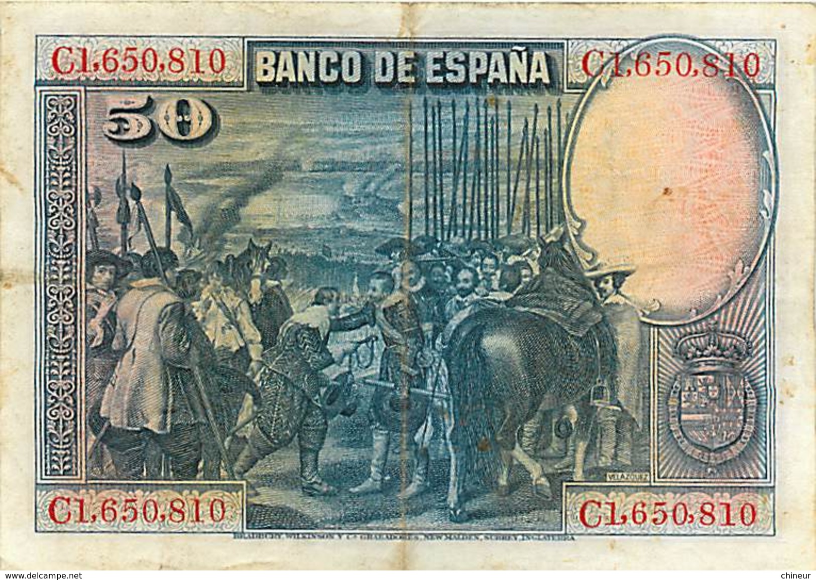 BILLET ESPAGNE 50 PESETAS 1928 - 50 Peseten