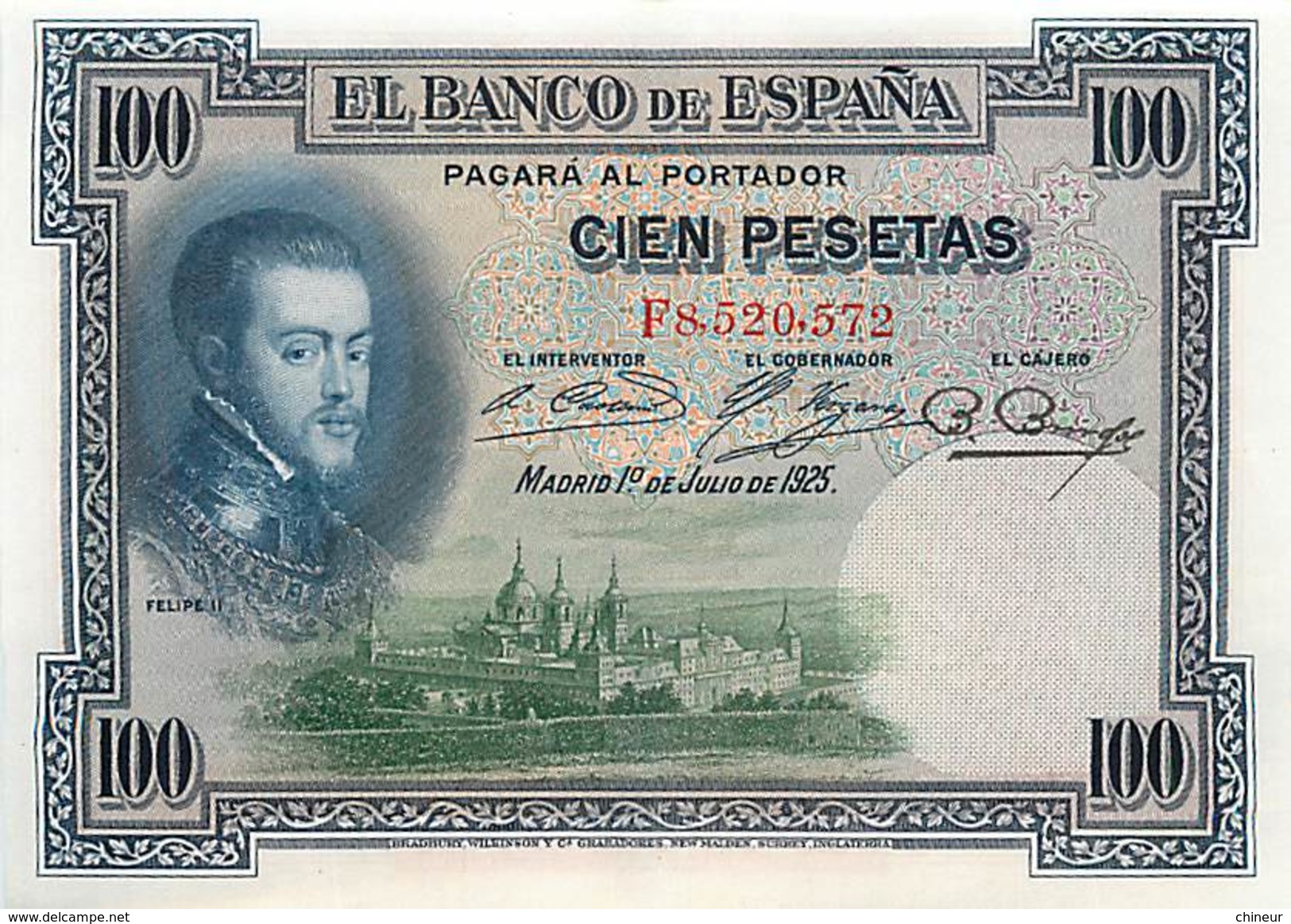 BILLET ESPAGNE 100 PESETAS 1925 - 100 Pesetas