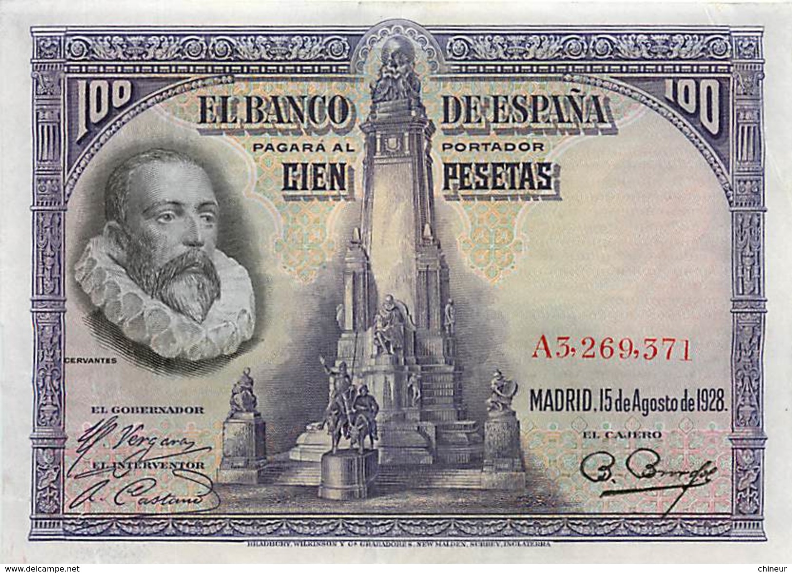 BILLET ESPAGNE 100 PESETAS 1928 - 100 Peseten