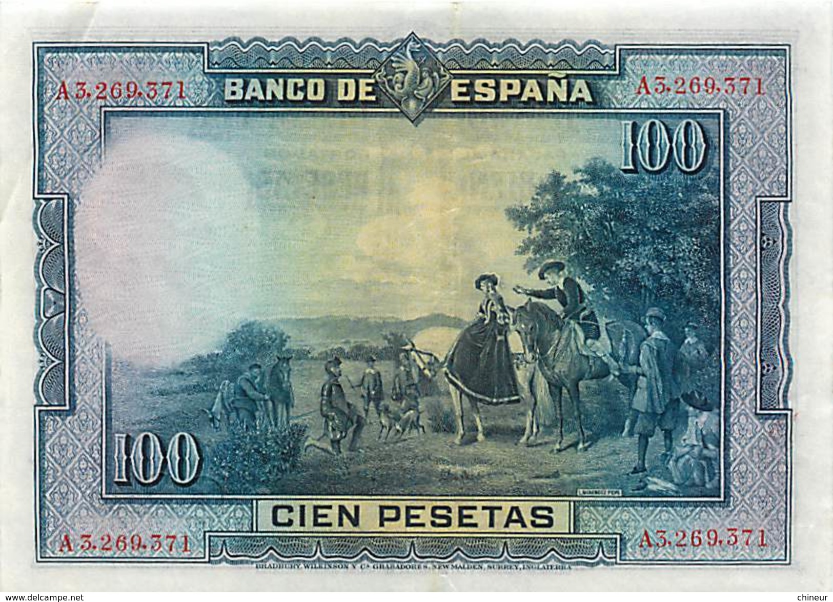 BILLET ESPAGNE 100 PESETAS 1928 - 100 Peseten