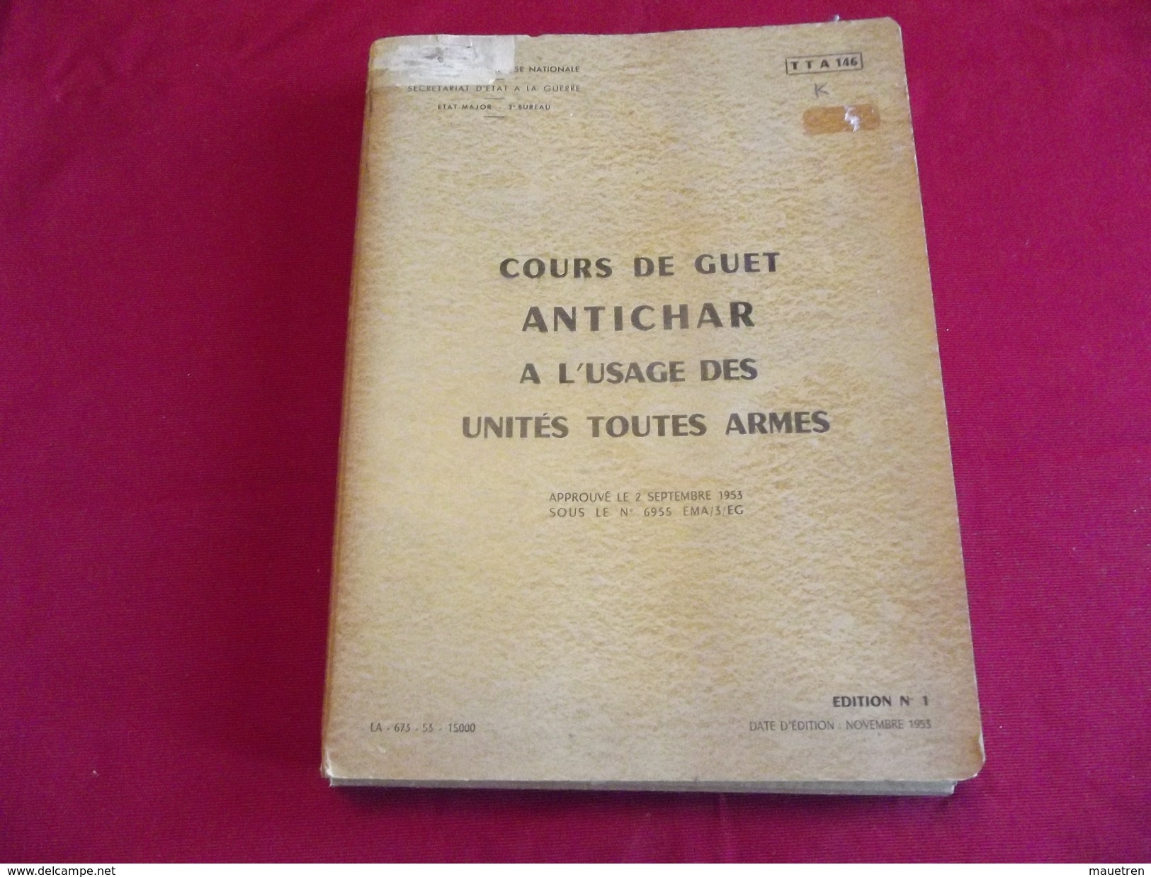 COURS DE GUET ANTICHAR 1953 - Véhicules