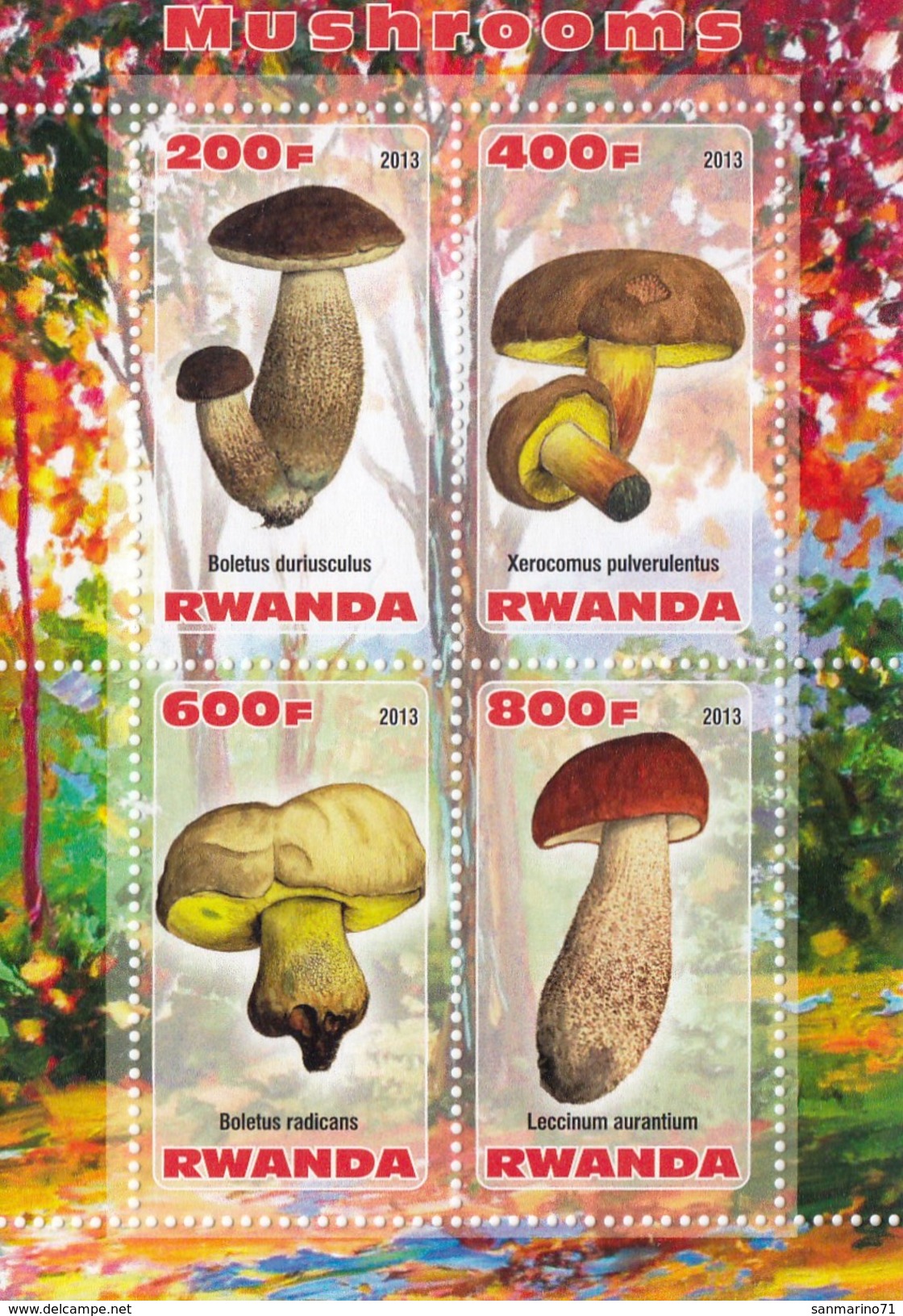 RUANDA Mushrooms 1,unused(Z1) - Hongos