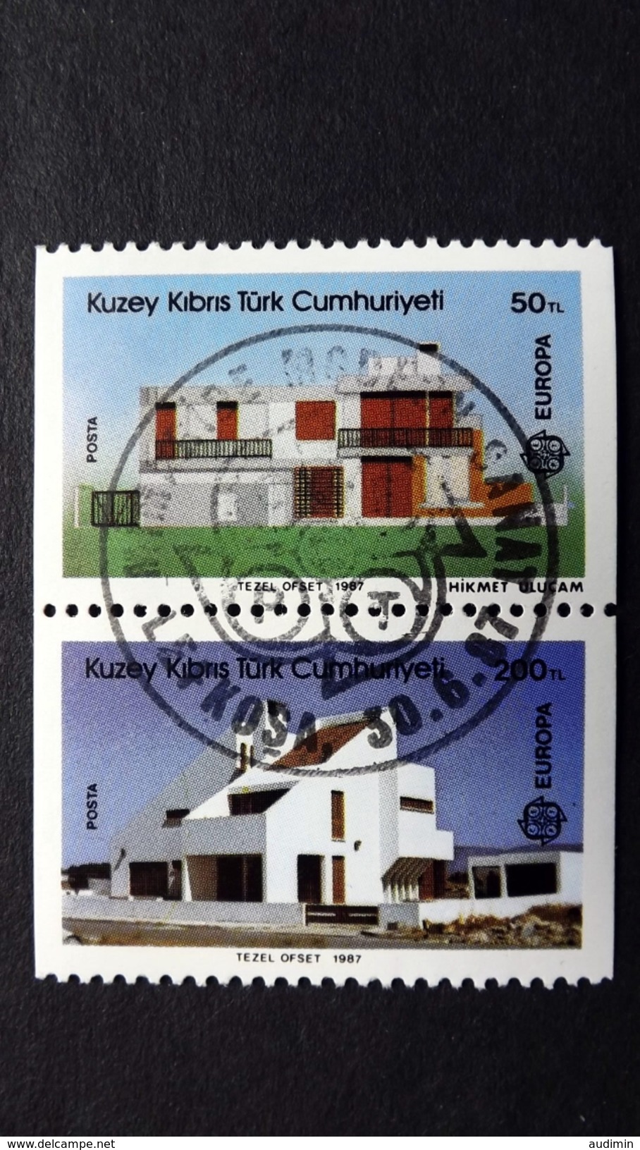 Zypern Türk. 205/6 C Oo/ESST, EUROPA/CEPT 1987, Wohngebäude Von Ahmet Vural Behaeddin U. Von Necdet Turgay - Used Stamps