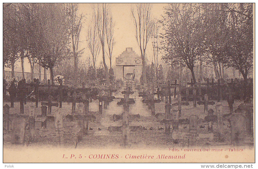 Ag - Cpa COMINES - Cimetière Allemand - Autres & Non Classés