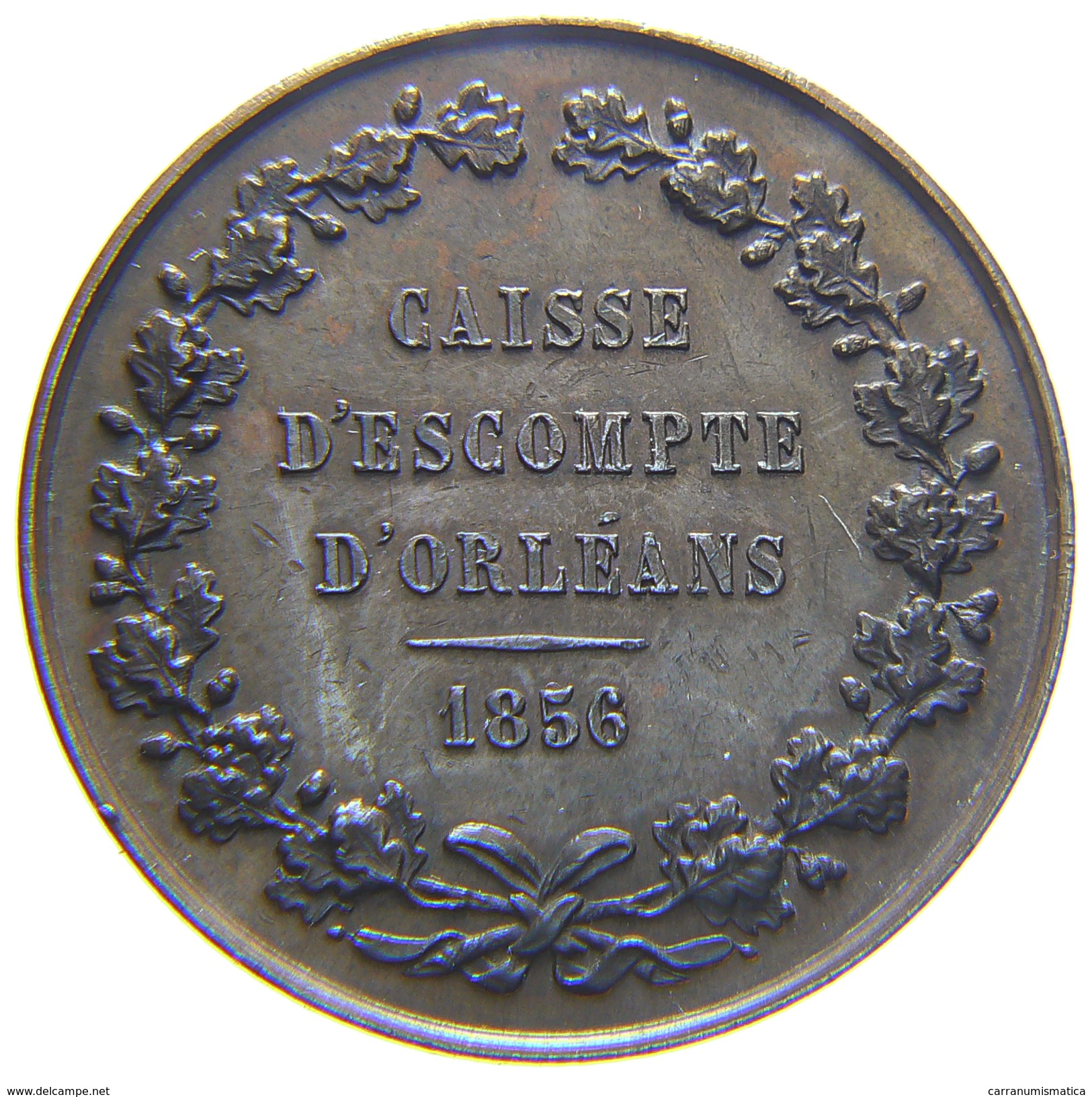 MEDAILLE / JETON D' Orléans - CAISSE D' ESCOMPTE D' ORLEANS (1859) Borrel - Professionali / Di Società