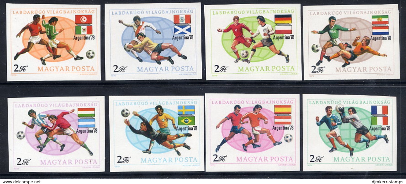 HUNGARY 1978 Football World Cup Imperforate MNH / **.  Michel 3284-91B - Ongebruikt