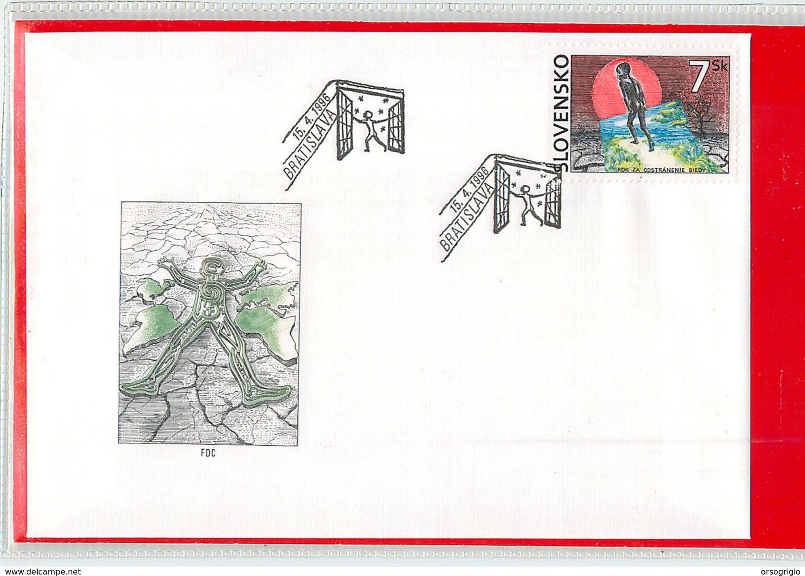 SLOVENSKO - 1996 - YEAR FOR THE ERADICATION OF POVERTY - FDC