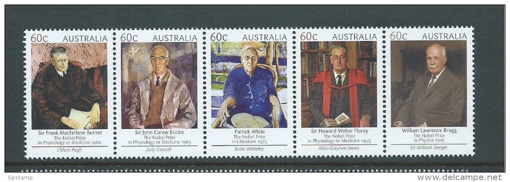 Australia 2012 Nobel Prize Winners Strip Of 5 MNH - Mint Stamps