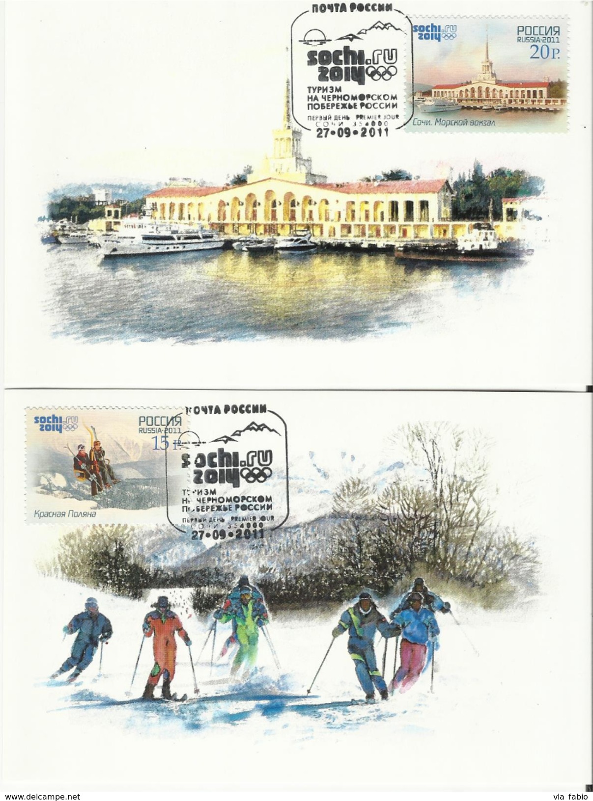 Sochi 2014 Maximum Cards 4 Items Olympic Winter Games - Maximumkaarten