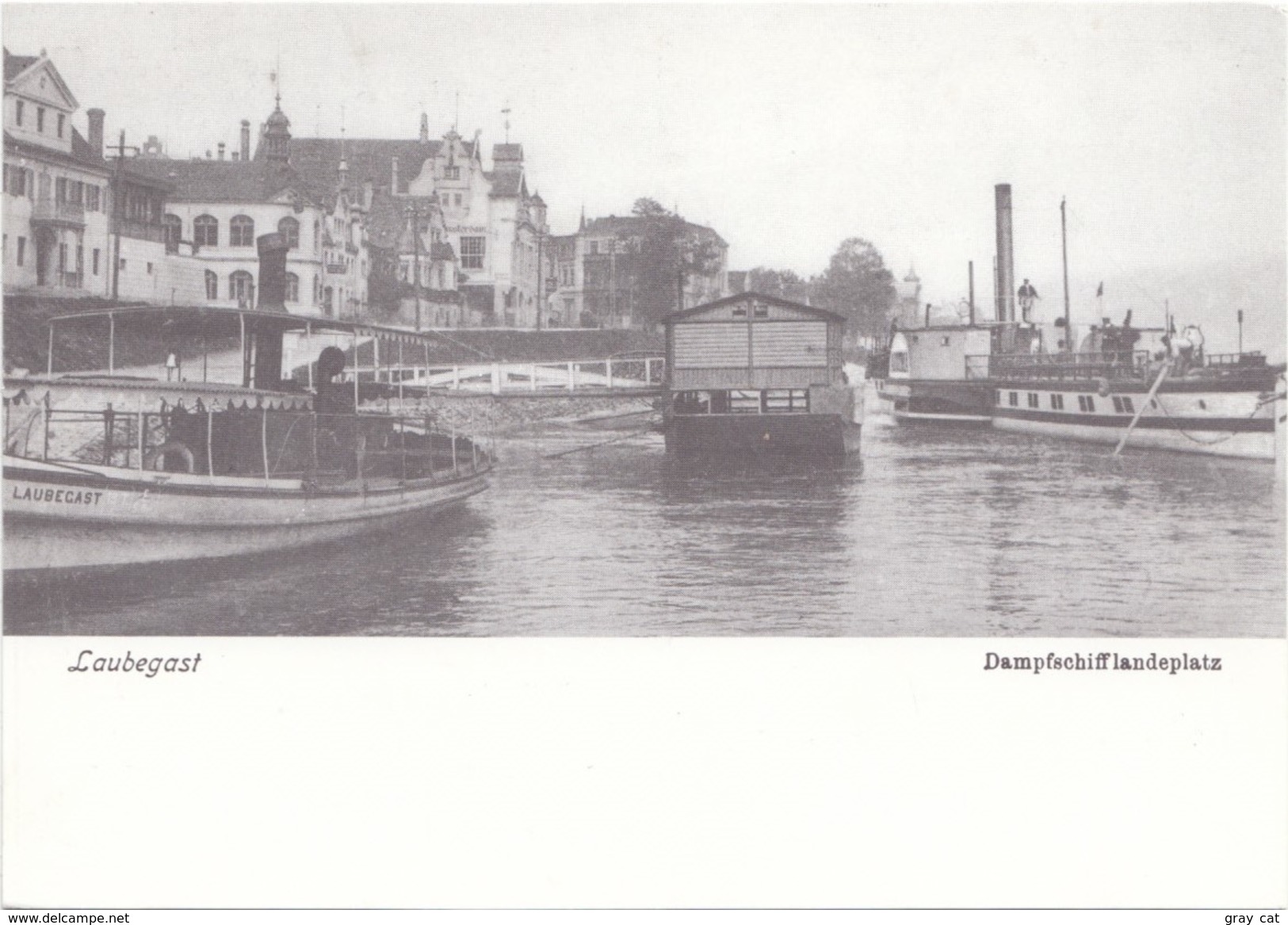 Laubegast, Dampfschifflandeplatz Reproduction, Modern Unused Postcard Moderne Postkarte [19845] - Pillnitz