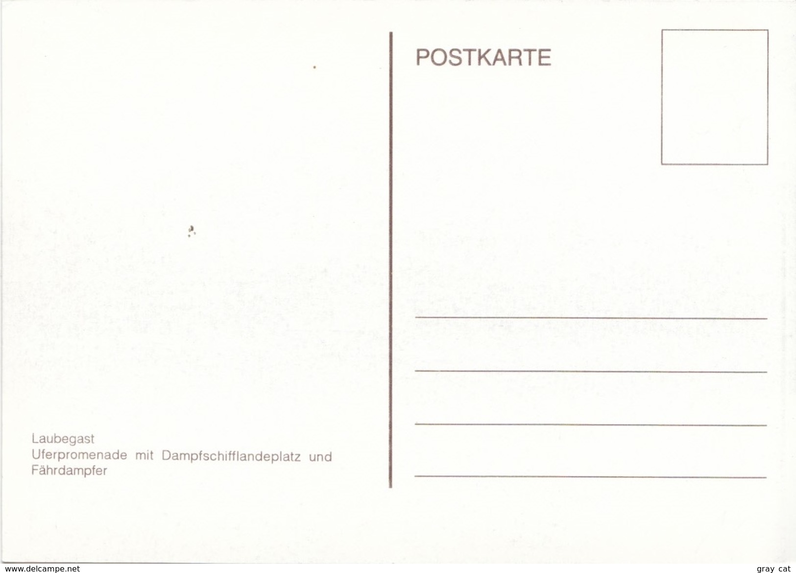 Laubegast, Dampfschifflandeplatz Reproduction, Modern Unused Postcard Moderne Postkarte [19845] - Pillnitz