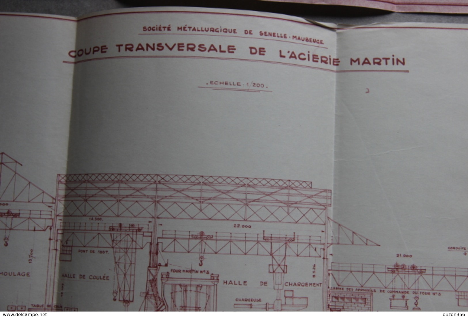 Aciérie Martin à LONGWY (Meurthe-et-Moselle) Sté Métallurgique De Senelle-Maubeuge, 1950, Lot De 5 Documents - Andere Plannen