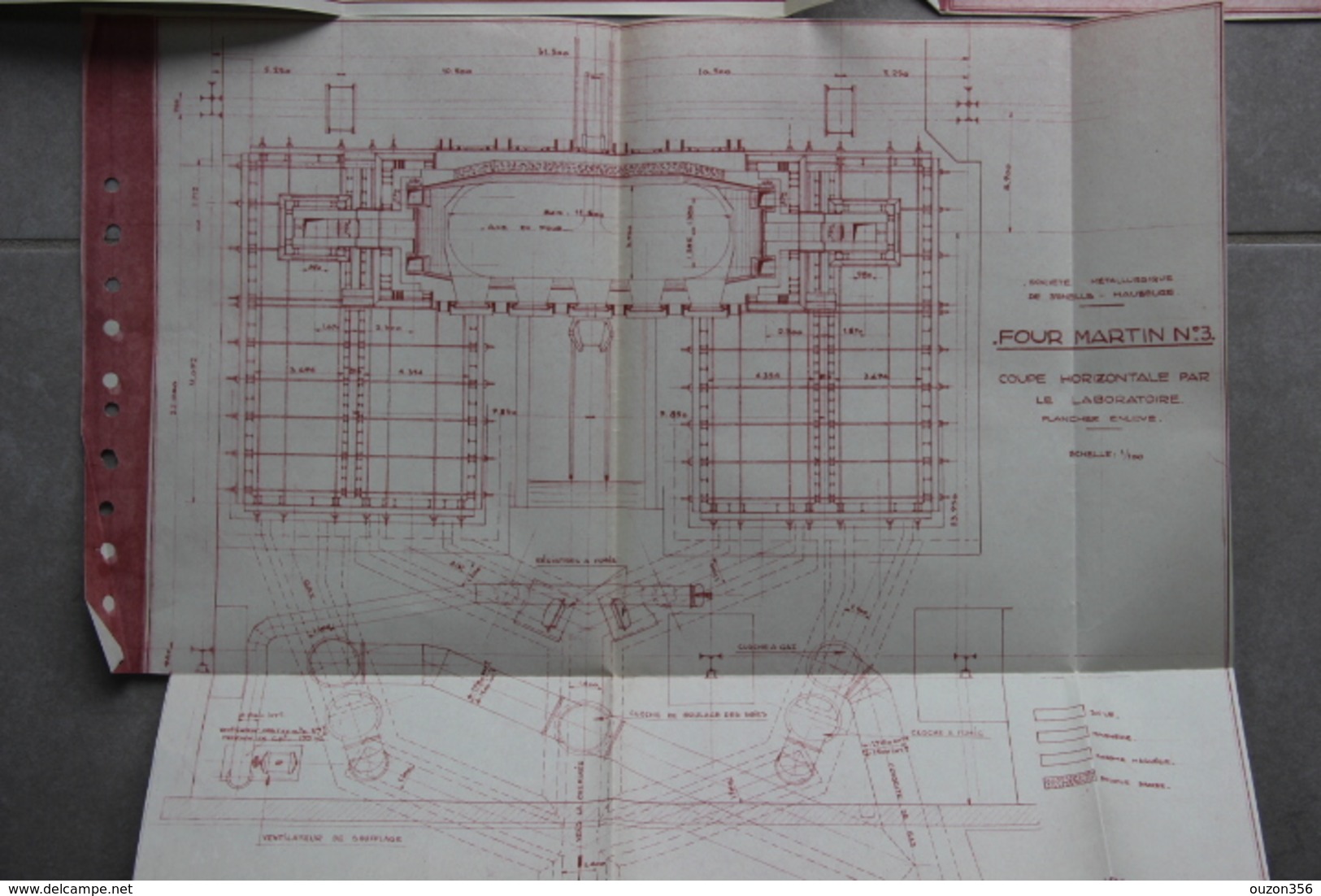 Aciérie Martin à LONGWY (Meurthe-et-Moselle) Sté Métallurgique de Senelle-Maubeuge, 1950, lot de 5 documents