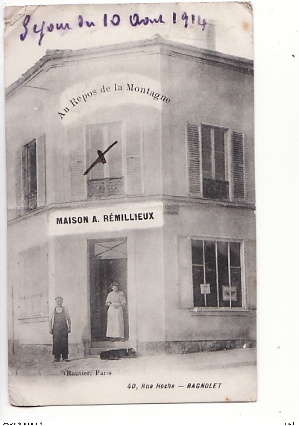 Bagnolet - Maison A. Rémillieux - 40 Rue Hoche "Au Repos De La Montagne" / Editions Routier - Bagnolet