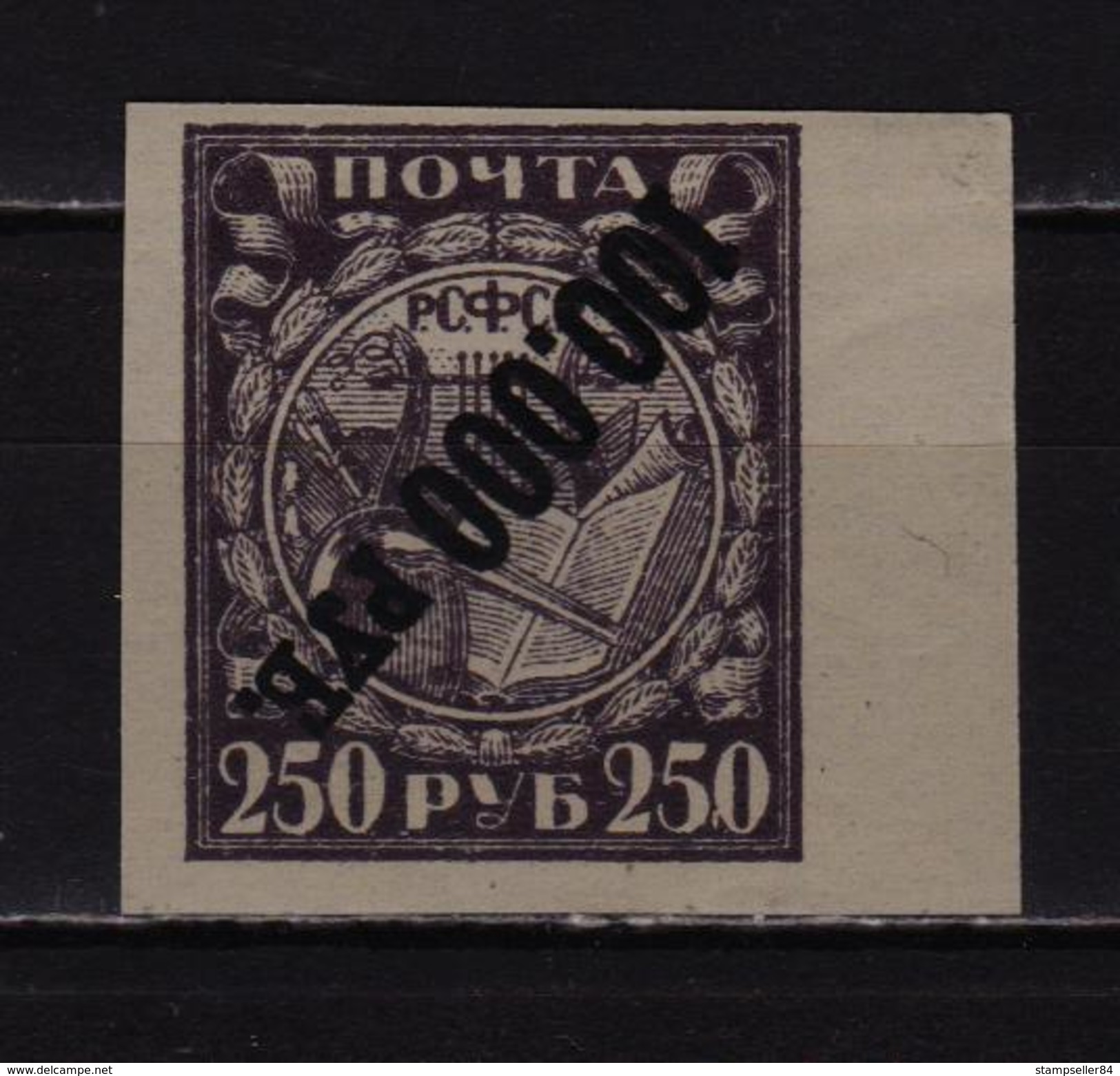 ++ 1922 Sol.49 ** Inverted 100000R Overprint On 250 Rub MNH OG - Ungebraucht