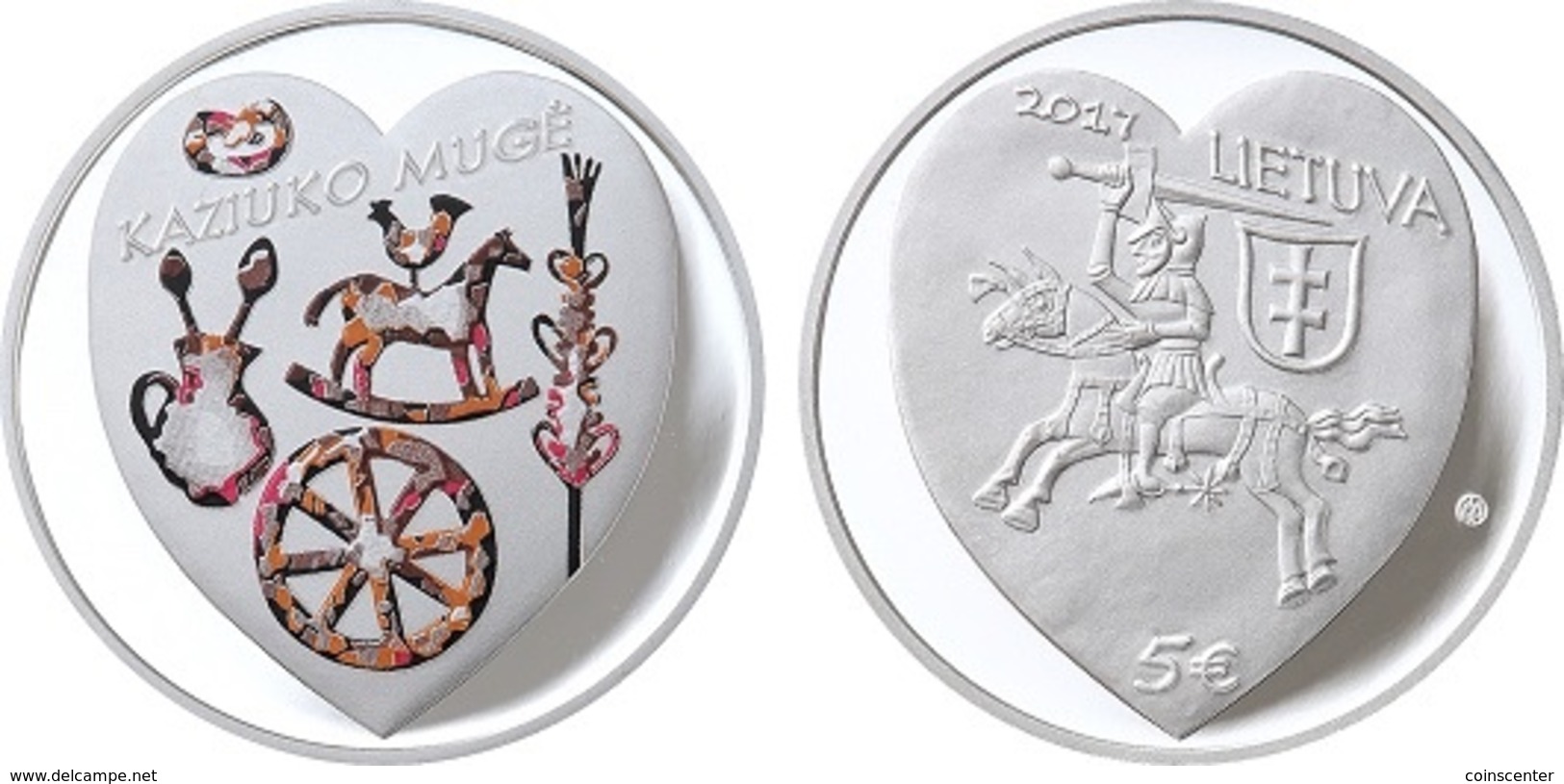 Lithuania 5 Euro 2017 "Kaziukas' Fair" Silver PROOF - Lithuania