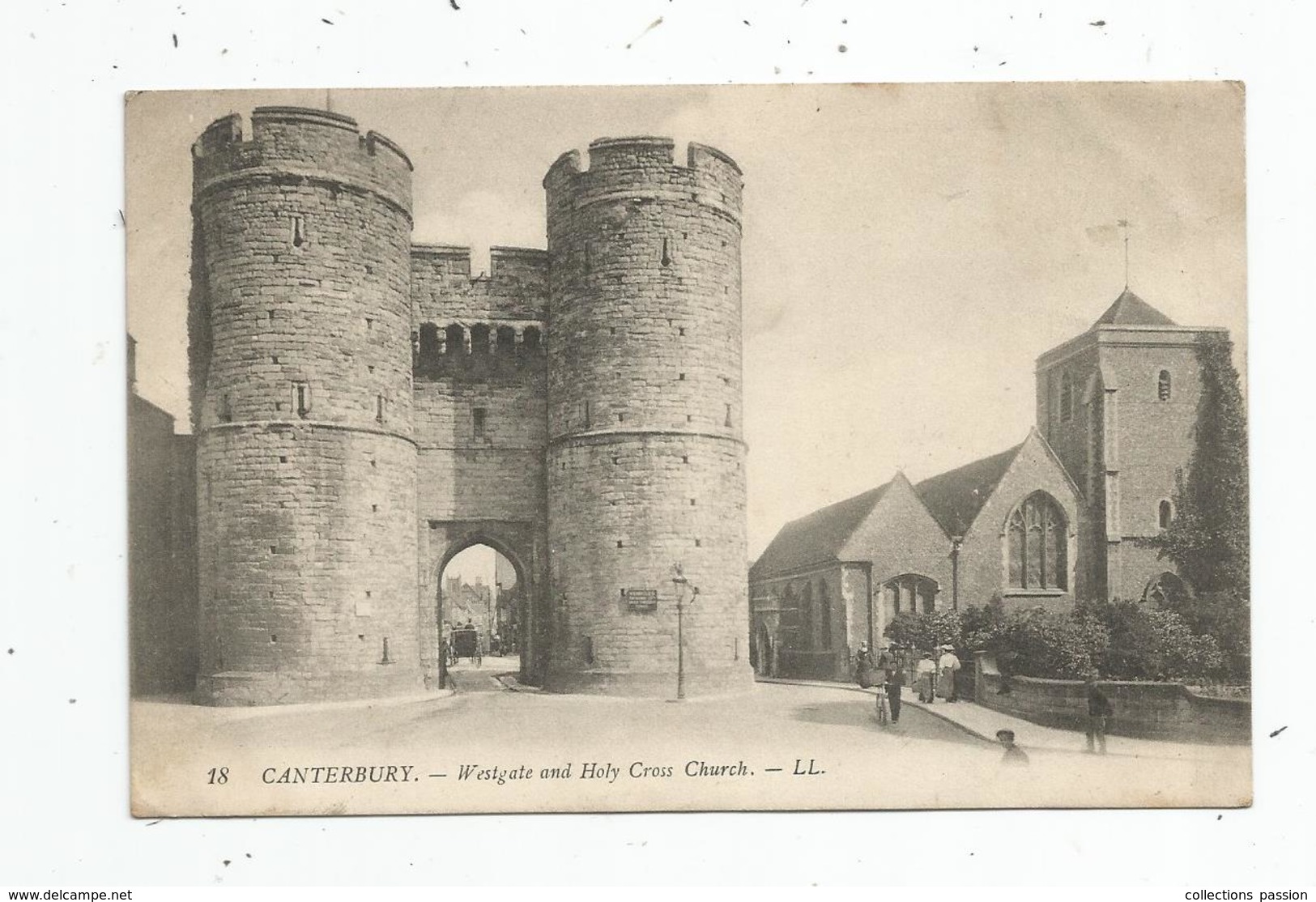 Cp , ANGLETERRE , CANTERBURY , Westgate And Holy Cross Church , Voyagée 1910 - Canterbury