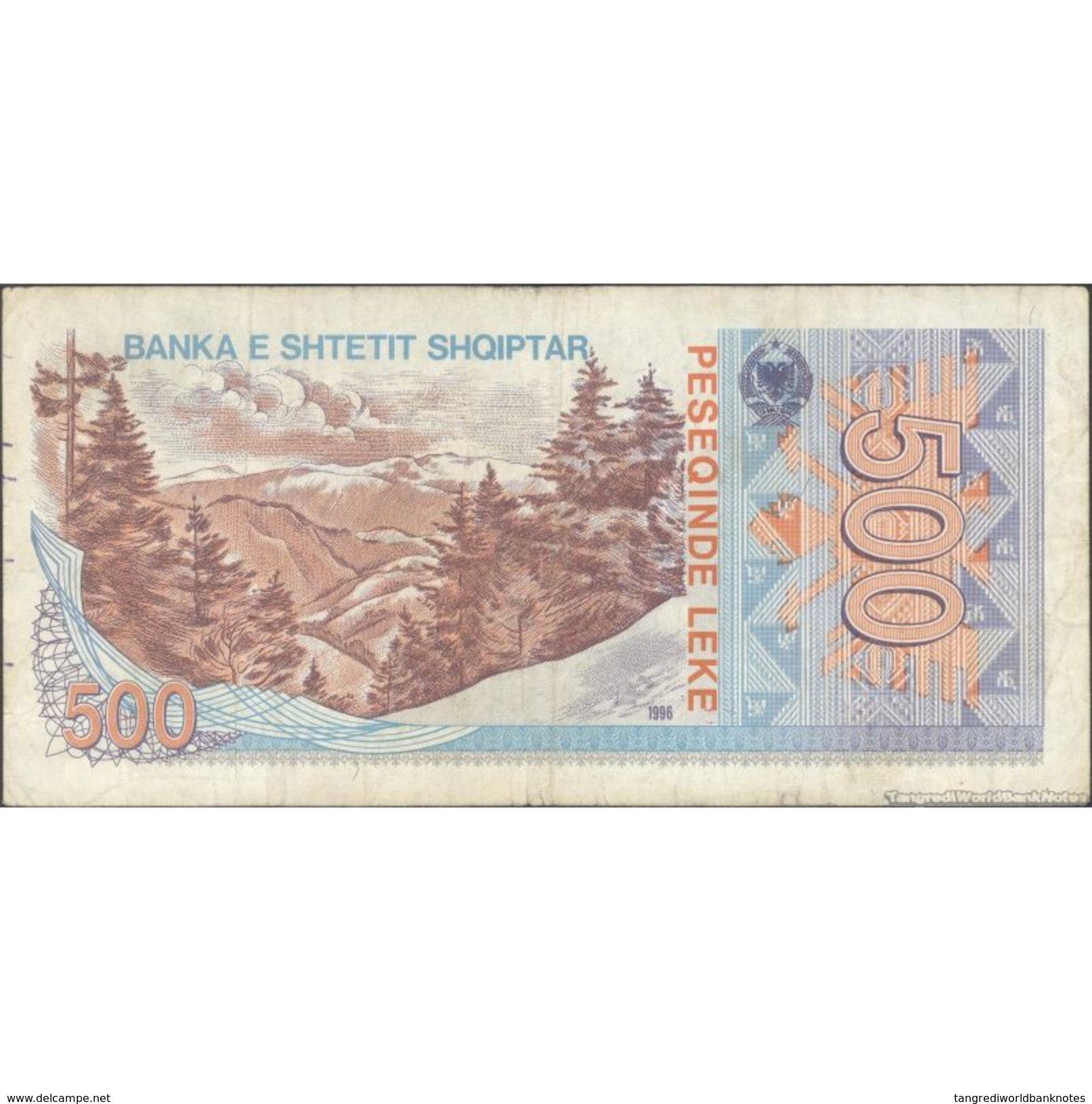 TWN - ALBANIA 48b - 500 Leke 1996 GH 577886 G/VG - Albania