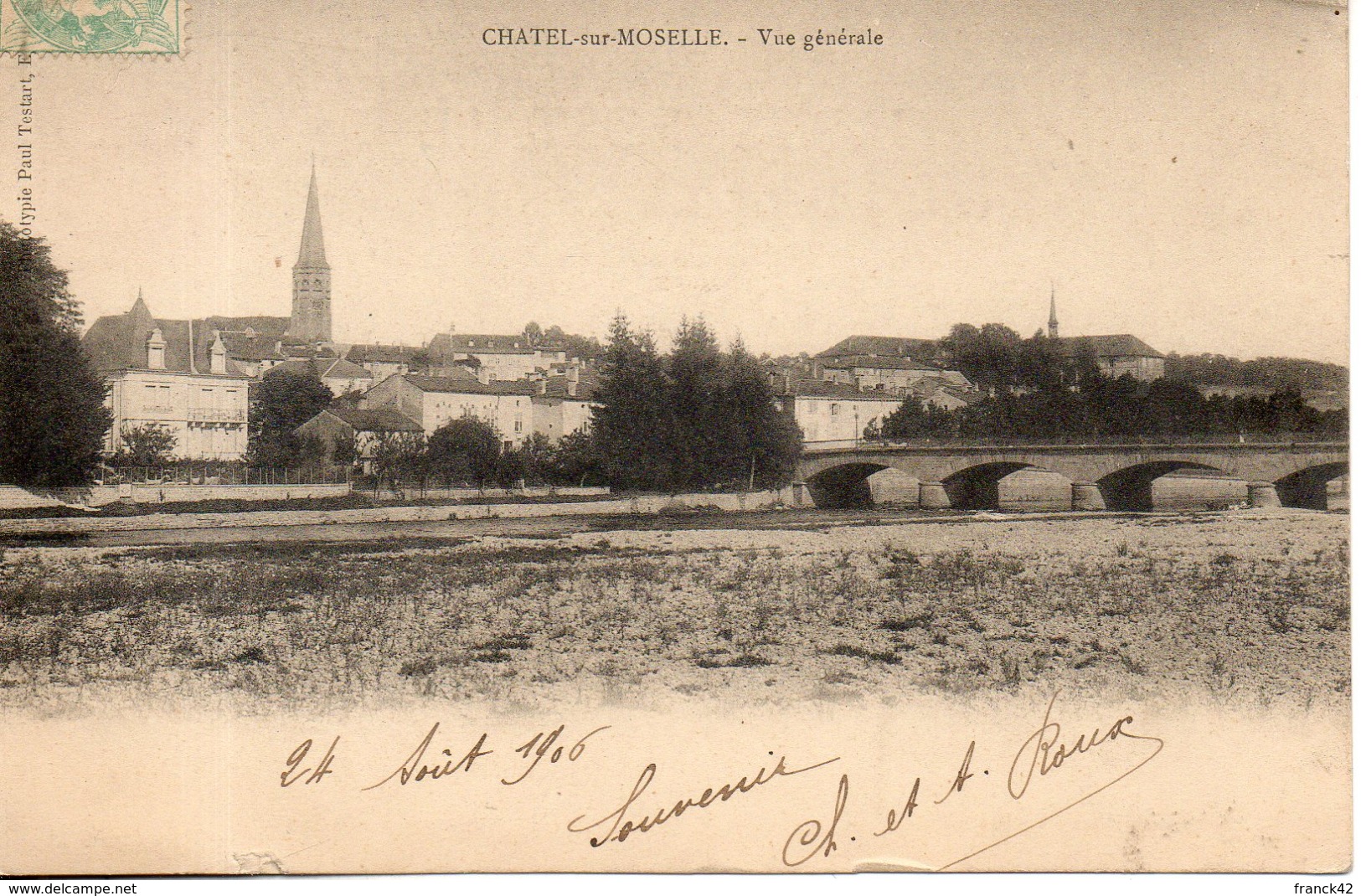 88. Chatel Sur Moselle. Vue Générale. Petit Défaut En Bas à Gauche - Chatel Sur Moselle