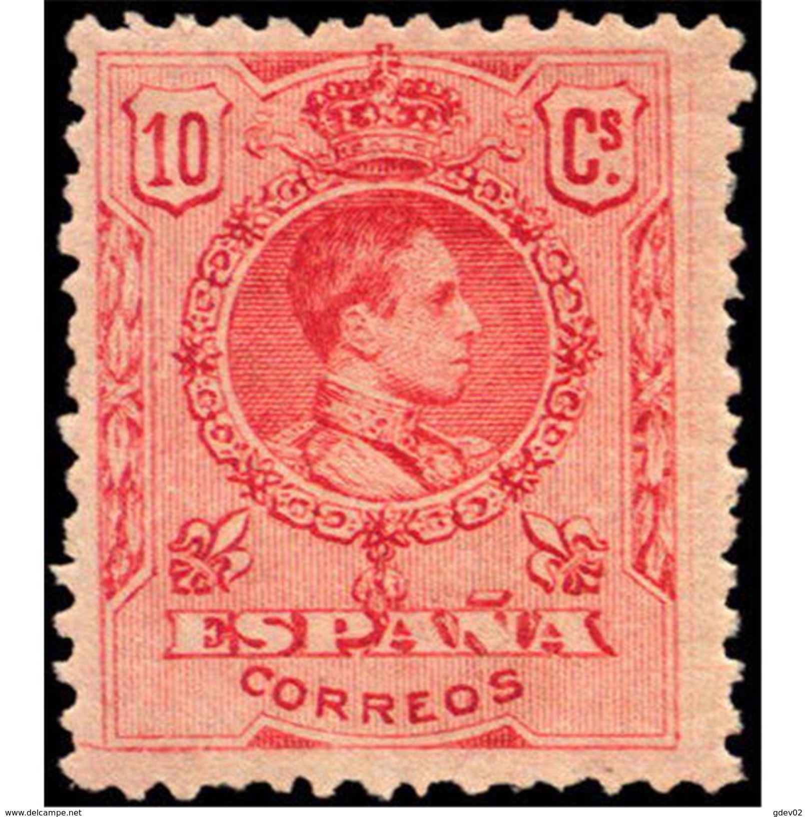 ES269STV-LFT***269S.España.Spain. Espagne.REY ALFONSO Xlll CADETE .1909/22.(Ed 269**)  Sin  Charnela - Nuevos