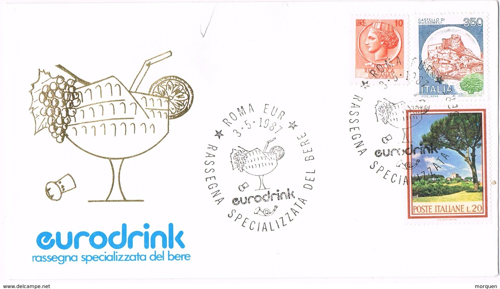 23763. Carta ROMA (Italia) 1987. EURODRINK. Resegna Del Bere - 1981-90: Marcophilie