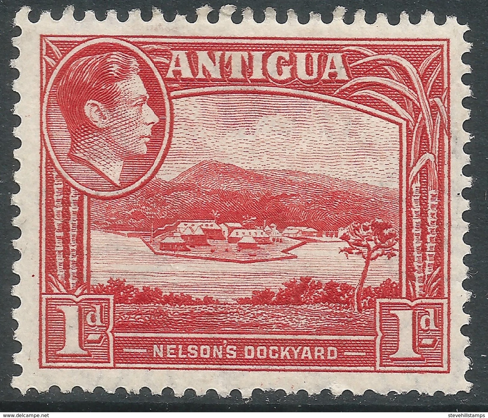 Antigua. 1938-51 KGVI. 1d MH. SG 99 - 1858-1960 Kronenkolonie