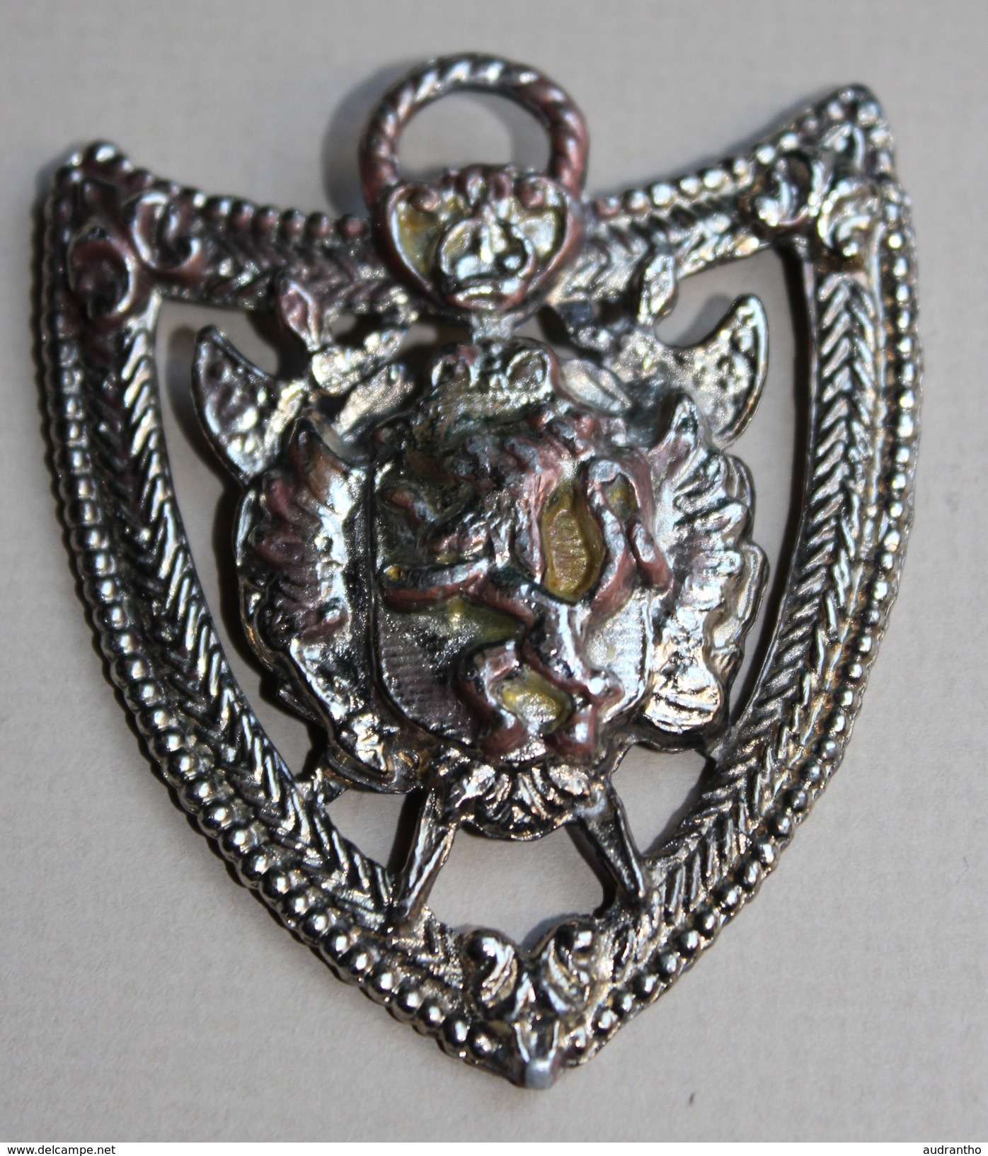 Badge ? Pendentif ? Lion Avec Couronne Hollywood à Identifier - Altri & Non Classificati