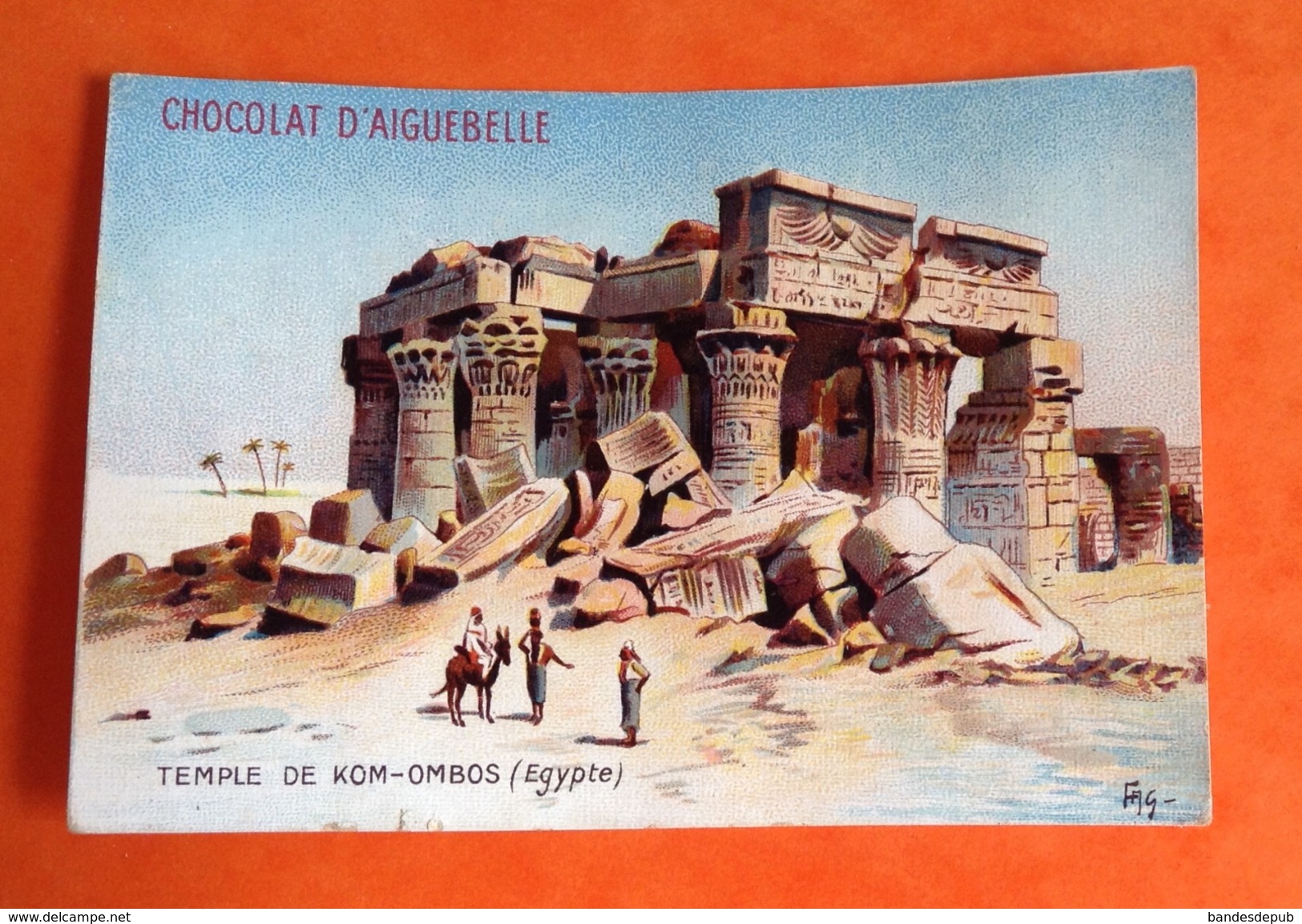 Aiguebelle Chromo Didactique  Illustrateur  Fag Egypte  Temple Kom Ombos Horus - Aiguebelle