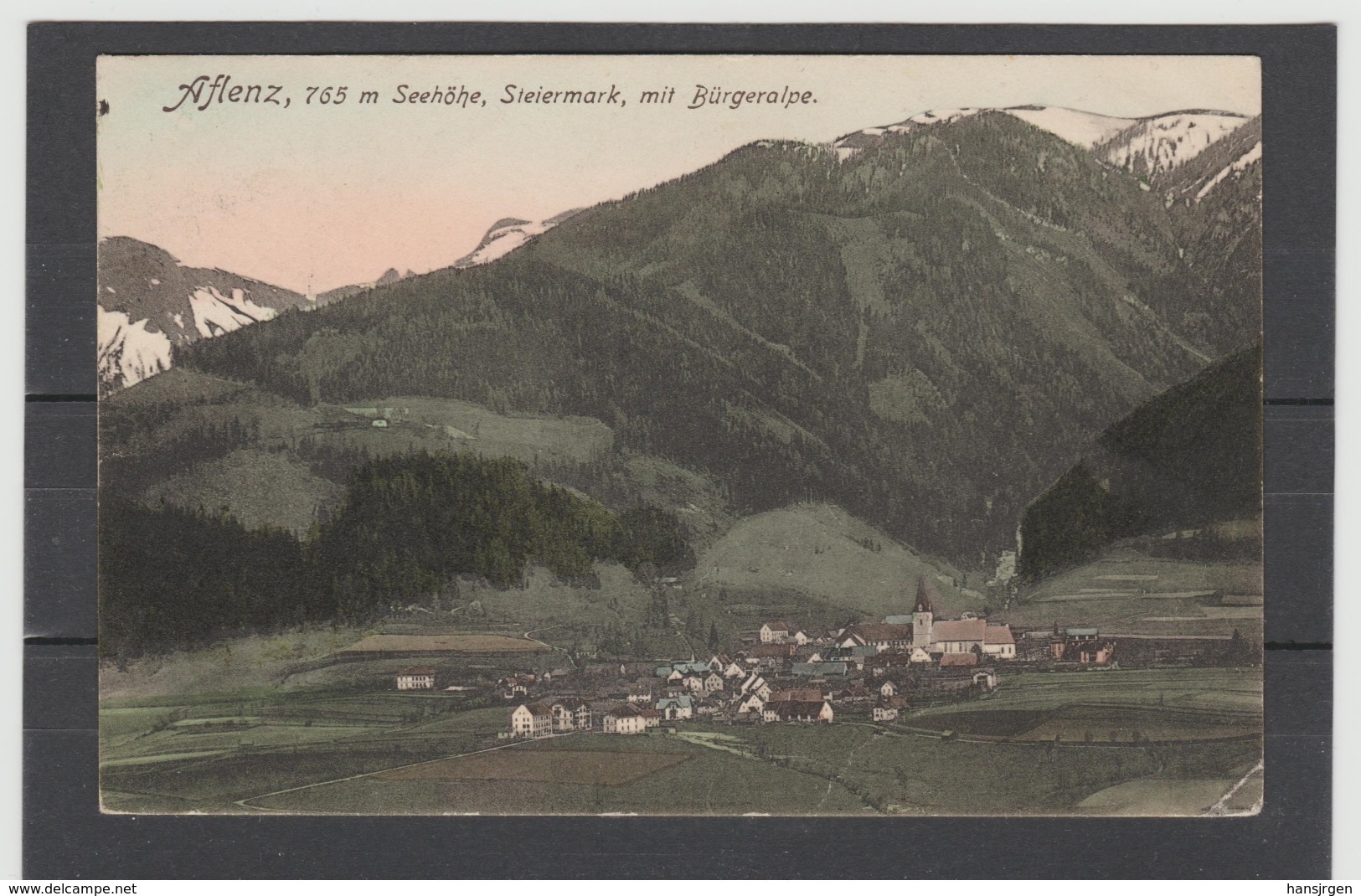 STM296 ANSICHTSKARTE JAHR 1909 STEIERMARK AFLENZ Mit BÜRGERALPE Gebraucht - Alfenz