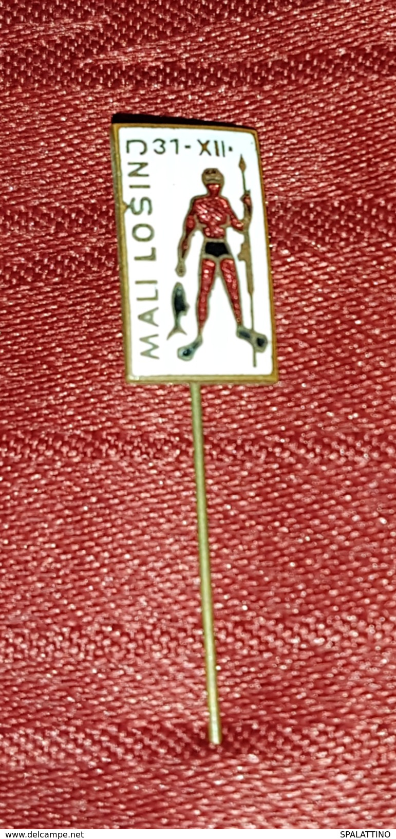 LUSSINPICCOLO CROAZIA, MALI LO&Scaron;INJ CROATIA SPEARFISHING CHAMPIONSHIP- RARE VINTAGE ENAMEL PIN BADGE - Otros & Sin Clasificación