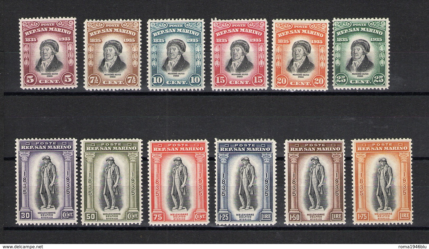 SAN MARINO 1935 DELFICO SERIE CPL. ** MNH - Ongebruikt