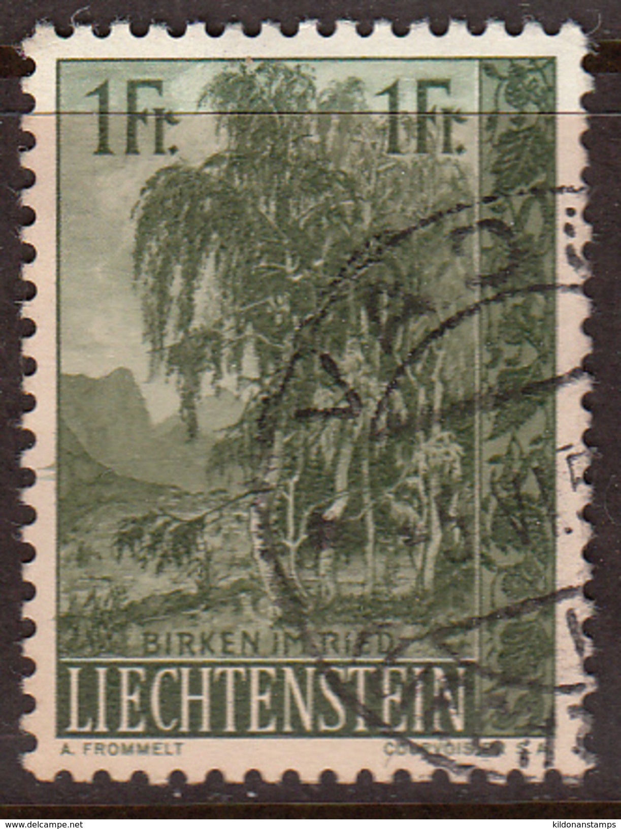 Liechtenstein 1957, Cancelled, Sc# 314 - Gebruikt