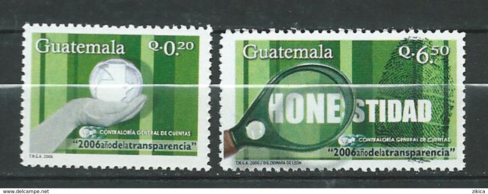 Guatemala 2007 In 2006, The Year Of Transparency.MNH - Guatemala